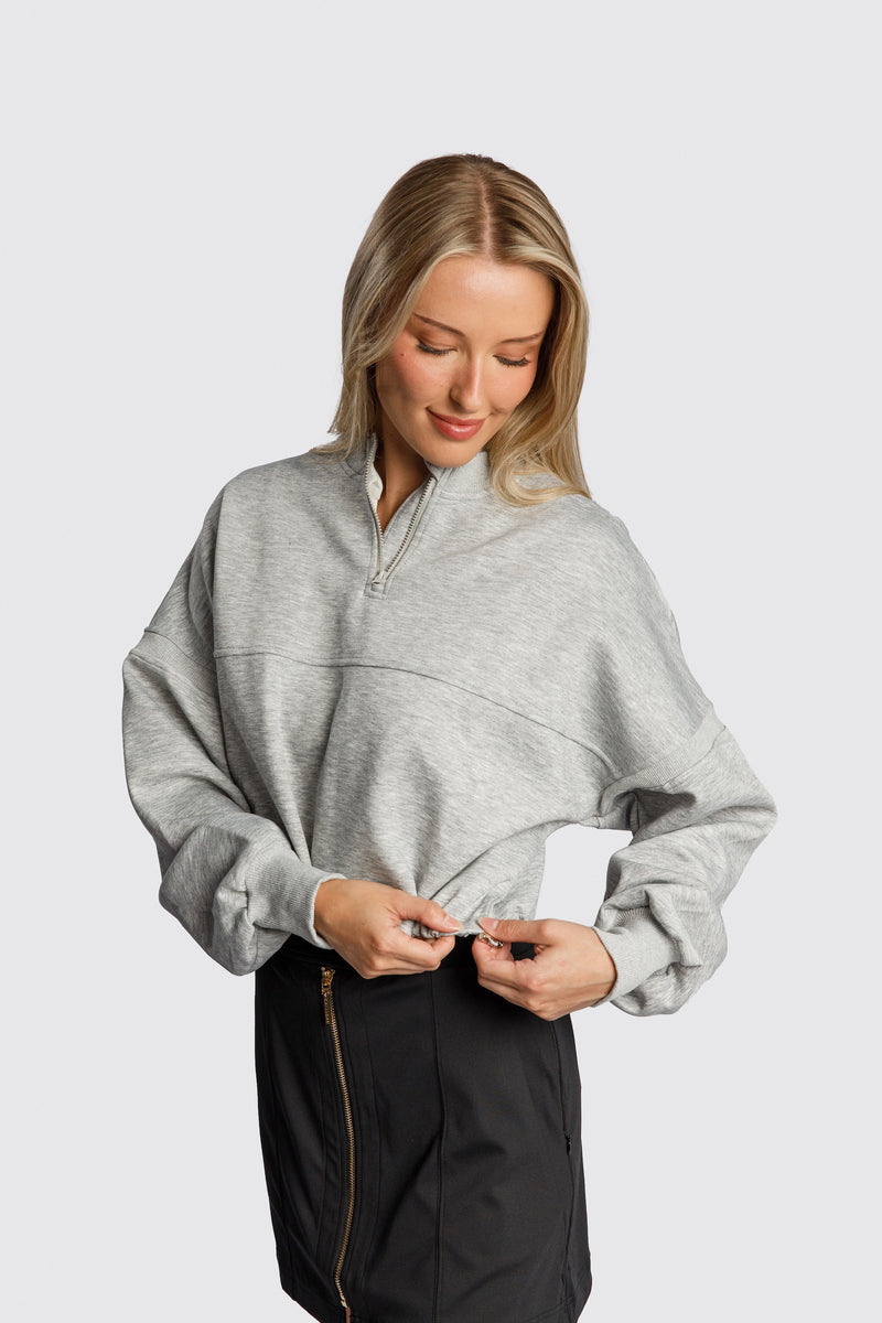 Melia 1/4 Zip Crop Sweatshirt
