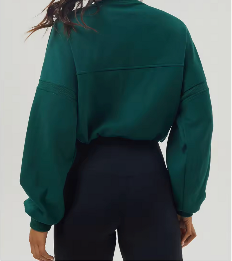 Melia 1/4 Zip Crop Sweatshirt